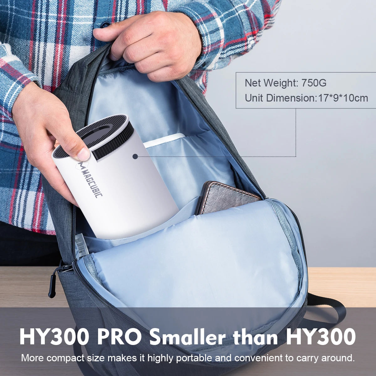 HY300 PRO 8K Android 14 Projector 290ANSI BT5.4 Dual Wifi6 Home Cinema Outdoor 1080P 1280X720P Resolution